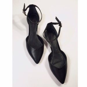 Tesoro Black Annibelle D’orsay Wedge Flat